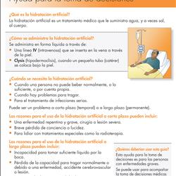 Decision Aid on Artificial Hydration – Spanish